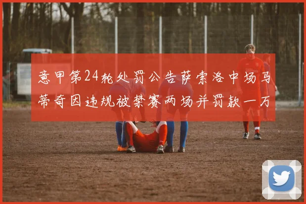 意甲第24轮处罚公告萨索洛中场马蒂奇因违规被禁赛两场并罚款一万欧元